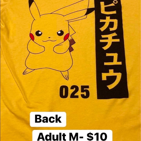 Pokémon Adult M T-shirt, yellow - Picture 4 of 6